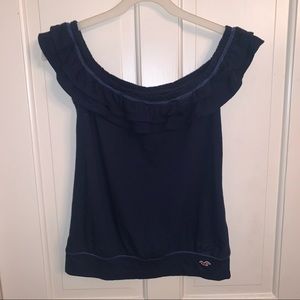 Navy Hollister flowy top